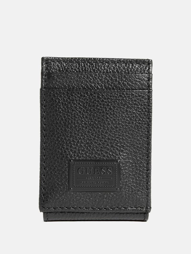 GUESS BLACK LEATHER WALLET FOR MEN | 31GU13X030