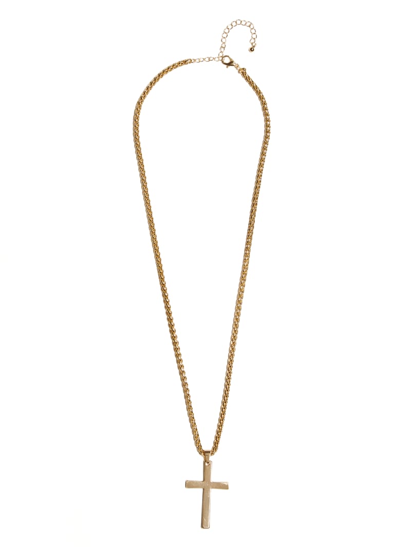 Gold-Tone Cross Necklace