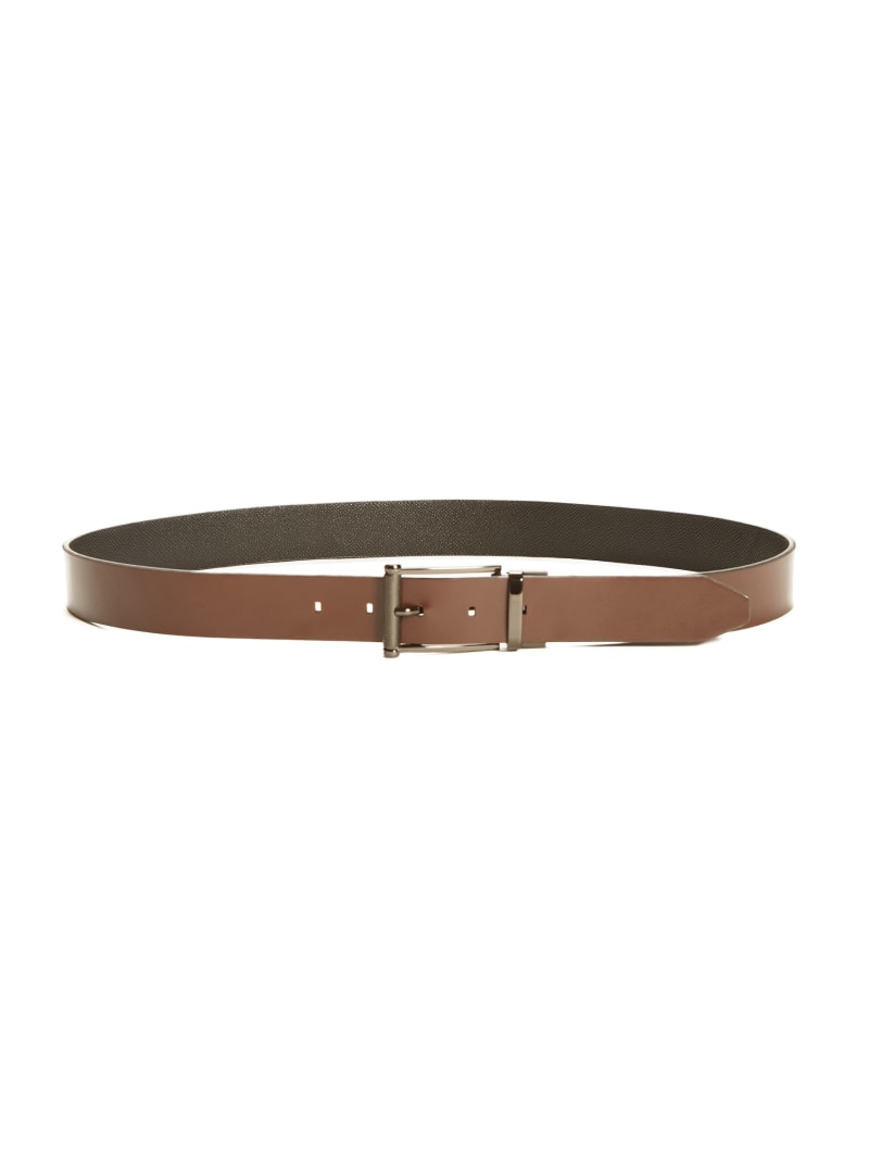 Guess Mens Adjustable Leather Belt In Brown 