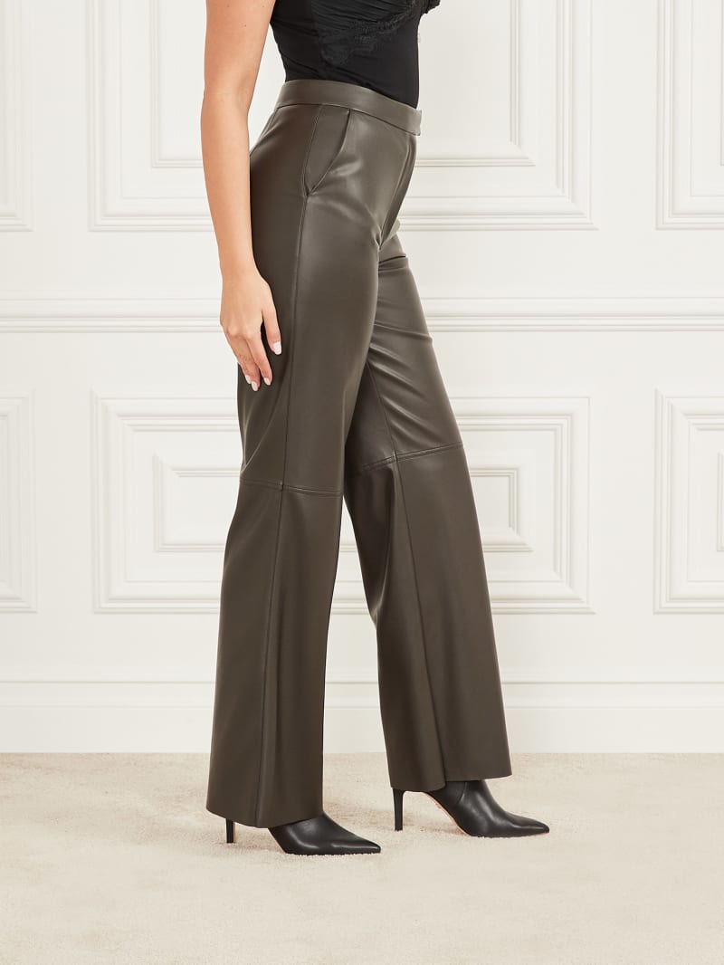 Vixen Faux-Leather Wide Leg Pant | GUESS