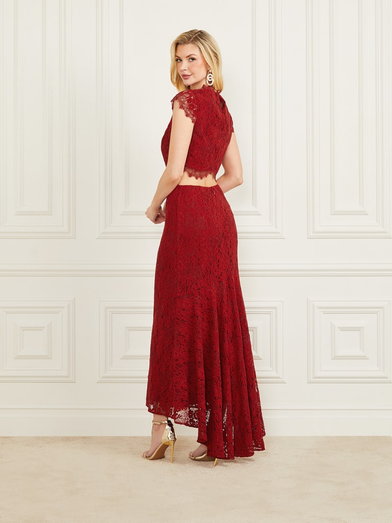 Cheap red clearance lace dress