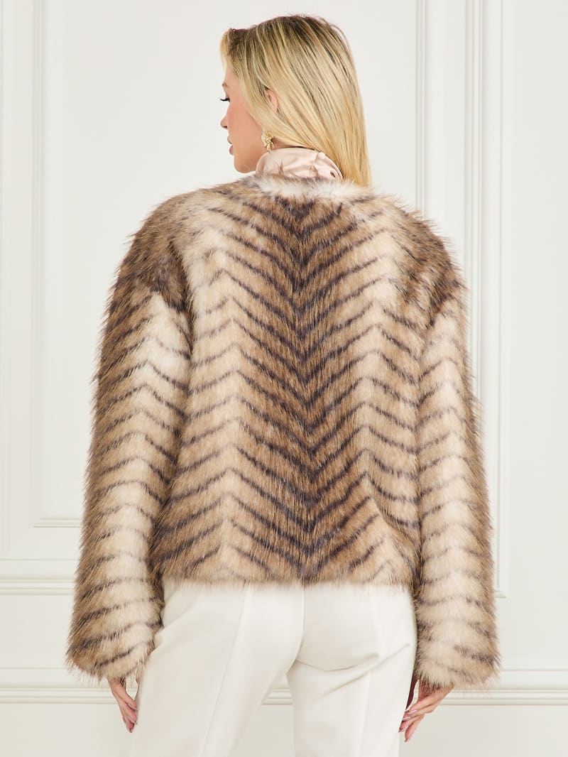 Guess dessie sale faux fur jacket