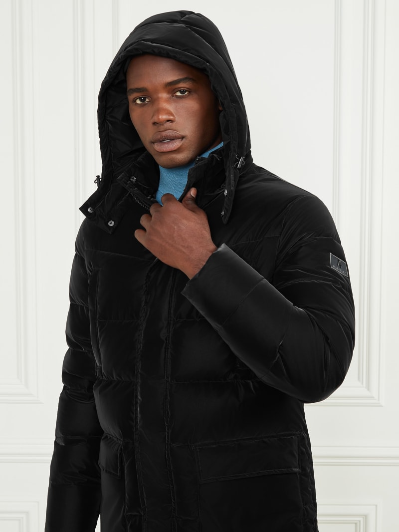 Long Down Hooded Jacket | GUESS