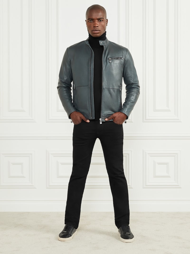 G by guess men's leather jacket outlet