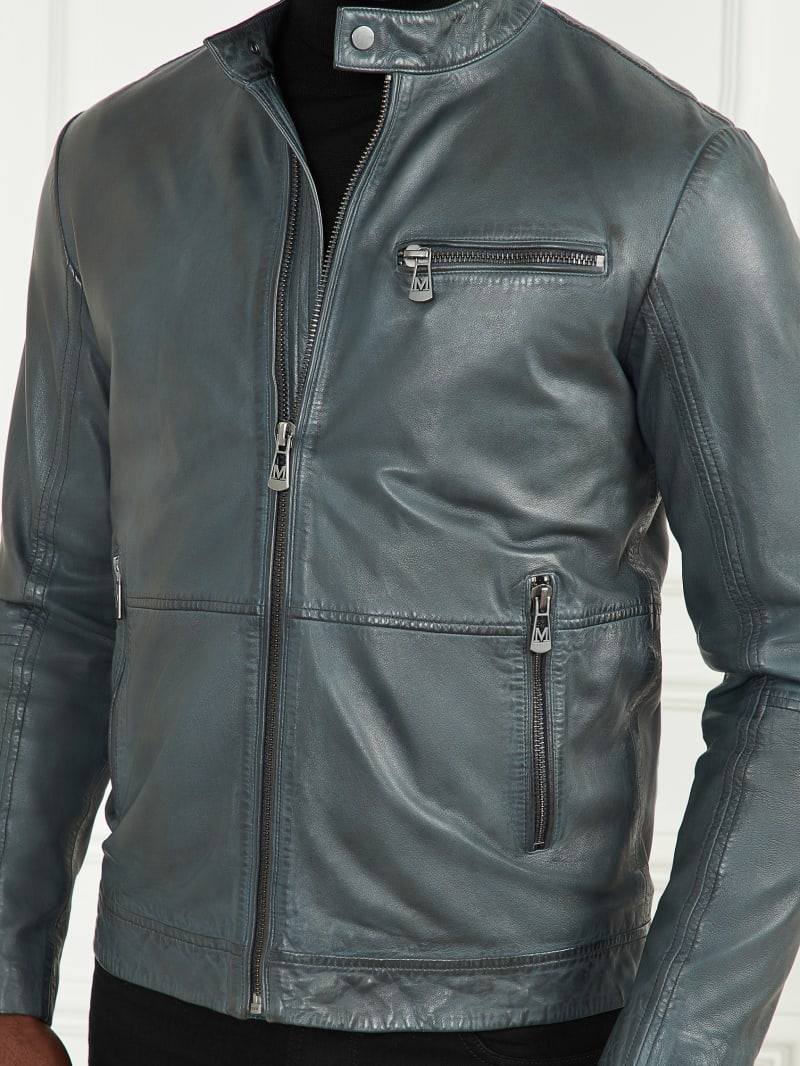 Genuine Leather Biker Jacket - thumbnail 5