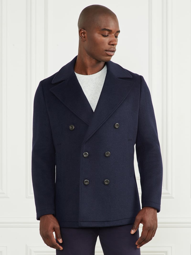 Guess twill cheap knit peacoat