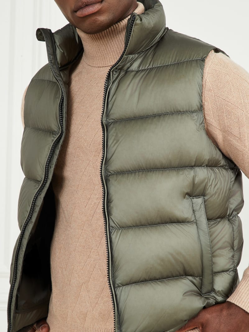 Guess puffer vest mens sales