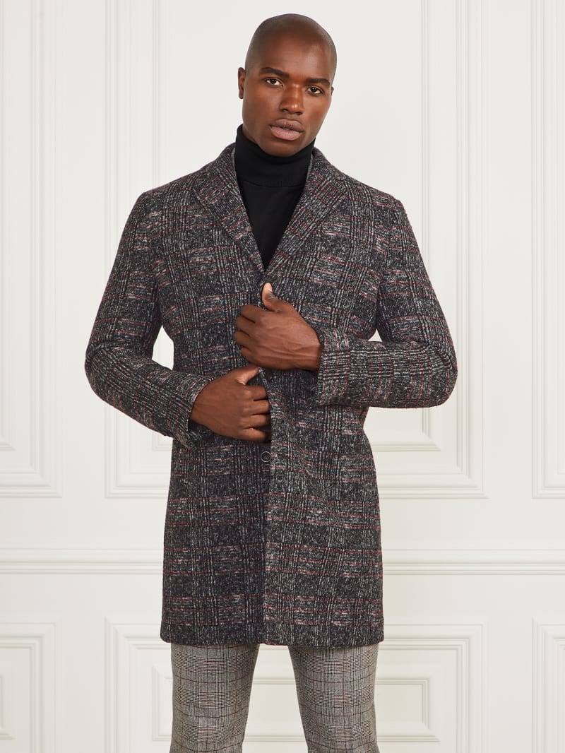 Single Breasted Wool-Blend Coat | GUESS