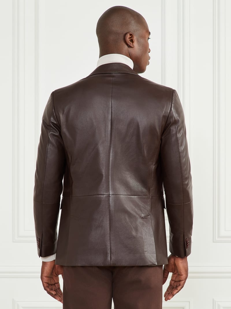 Steve Notched Leather Blazer
