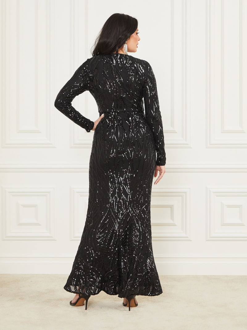Guess averill mesh sequin dress hot sale