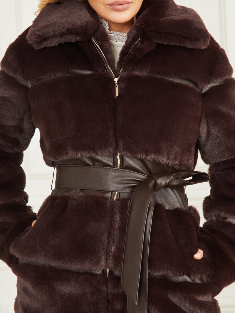 Monogram Faux Fur Coat - LITTLE BOSSY - Hypebeast and Luxury