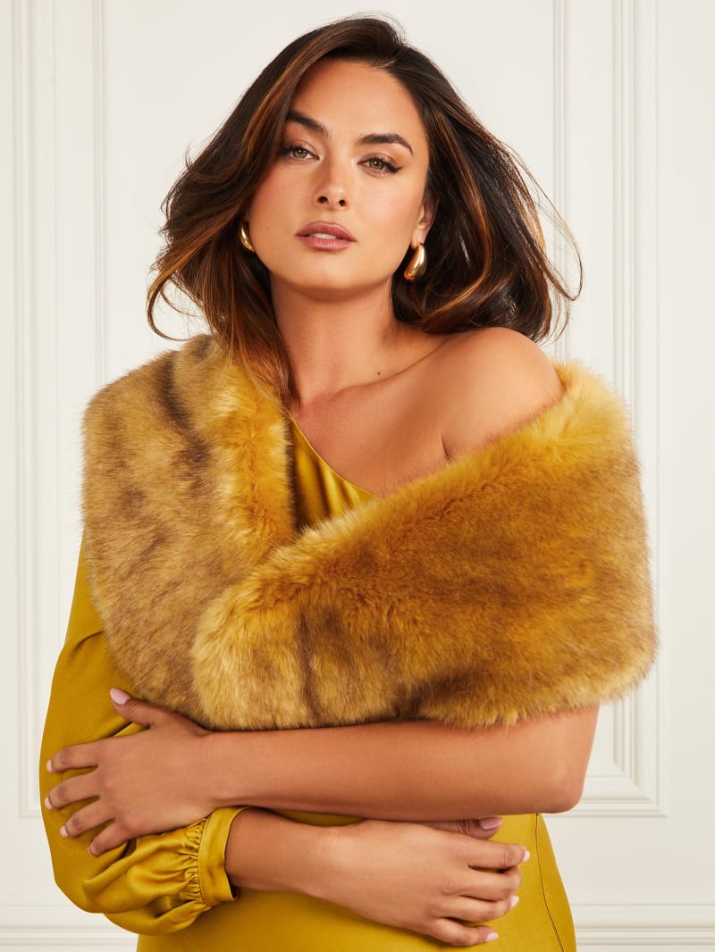 Lucylle Faux-Fur Shawl Scarf | Marciano