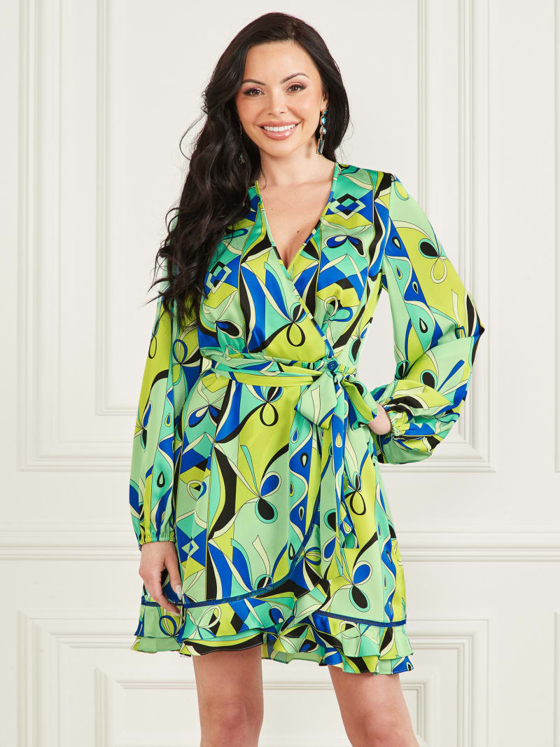 Robe enveloppante bleu Betty