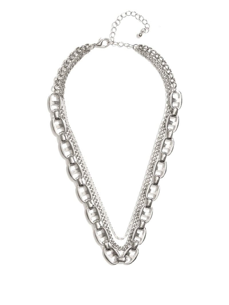 Mariner Silver-Tone Mixed Chain Necklace