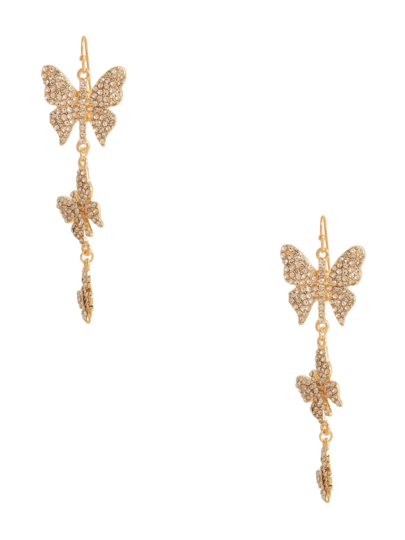 Gold butterfly earrings dangle shop