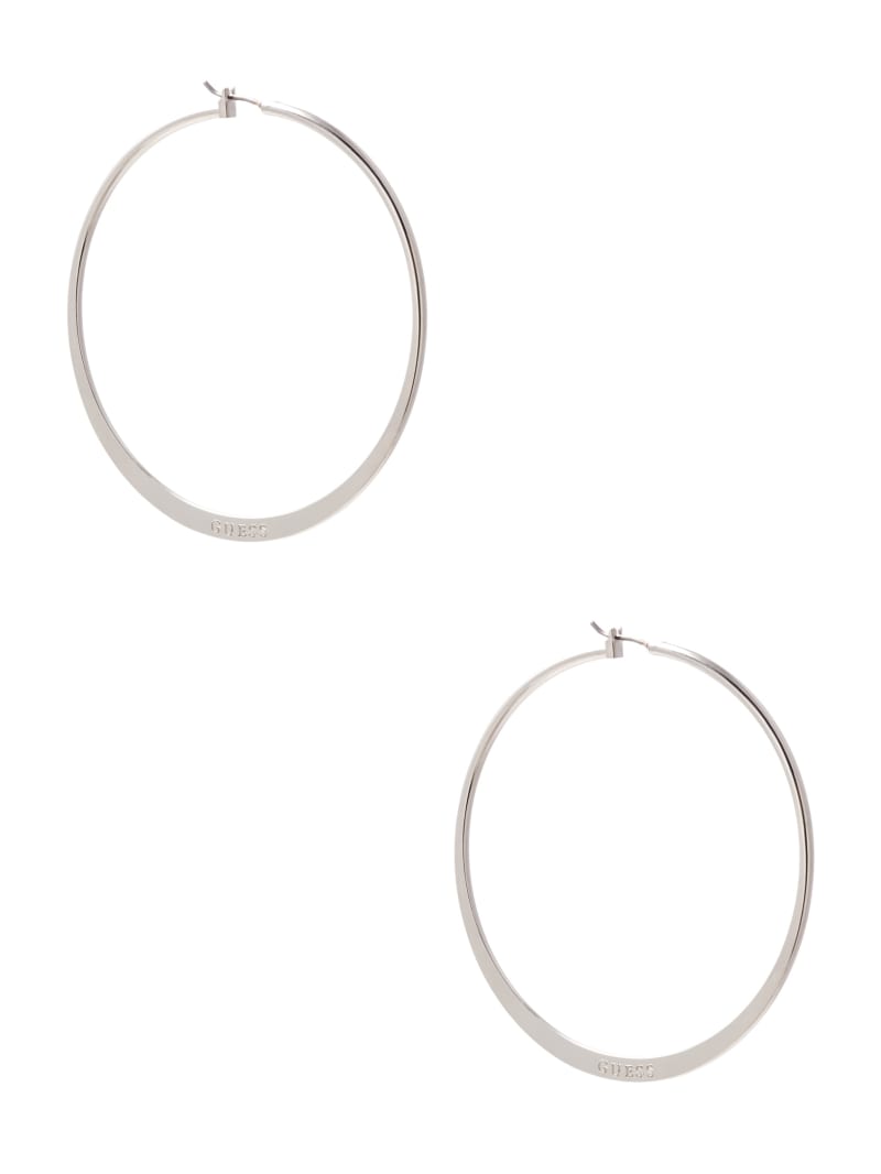 Guess silver hoop earrings clearance