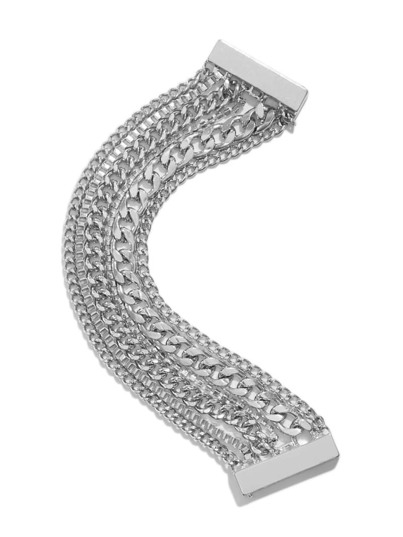 Silver-Tone Multi Chain Bracelet