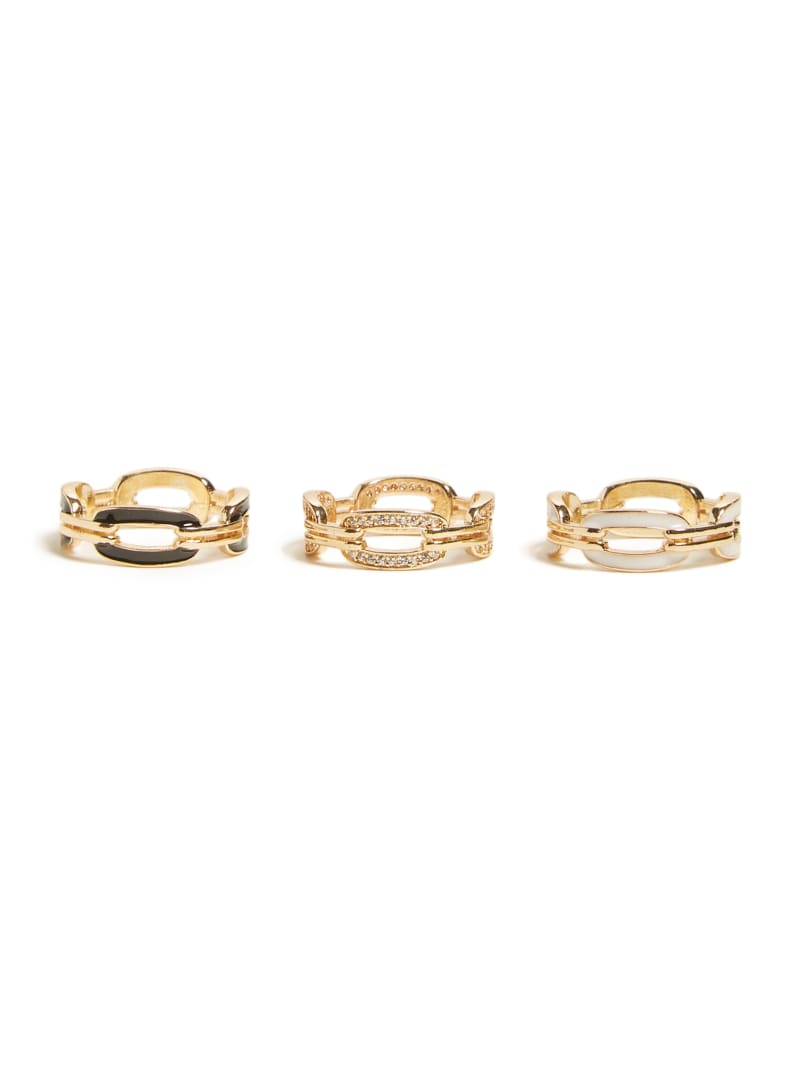 Gold -Tone Chain Ring Set