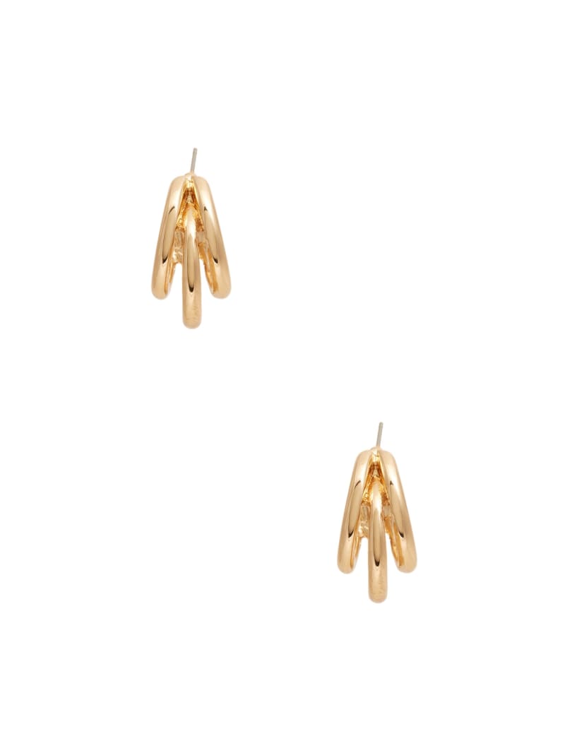 Gold-Tone Triple Hoop Earrings