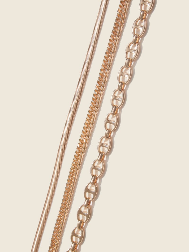 Gold-Tone Chunky Mix Chain Multilayer Necklace