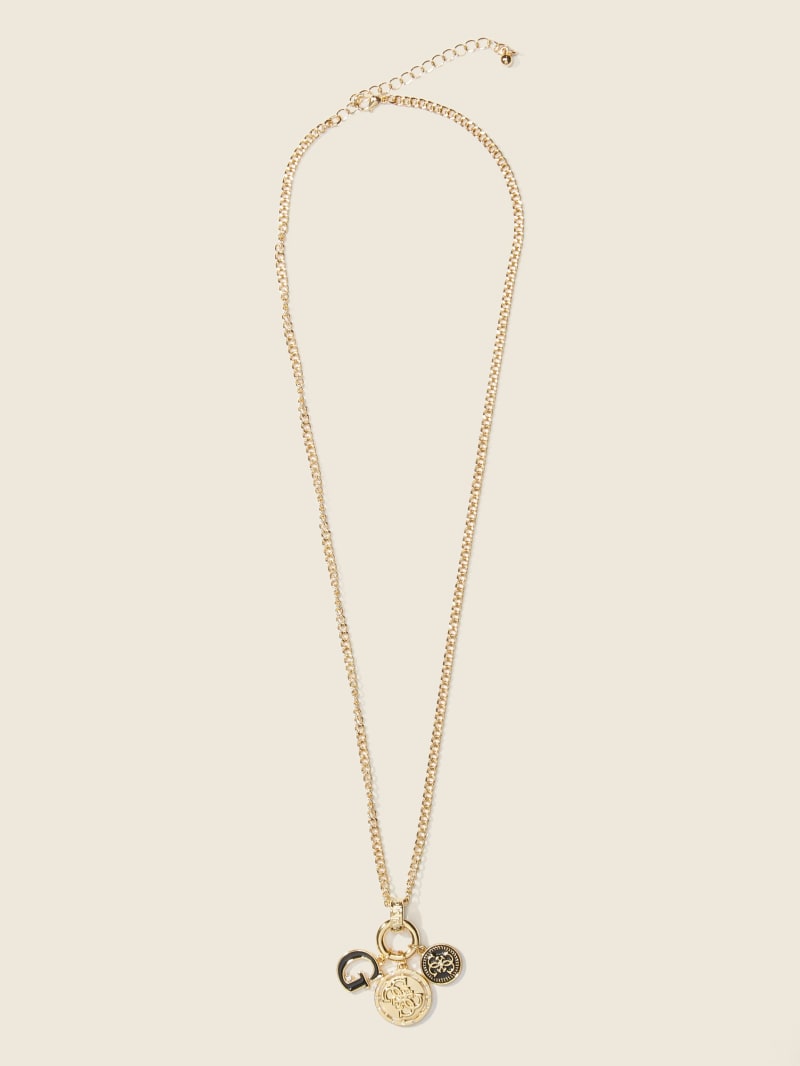 Gold-Tone Logo Charm Necklace