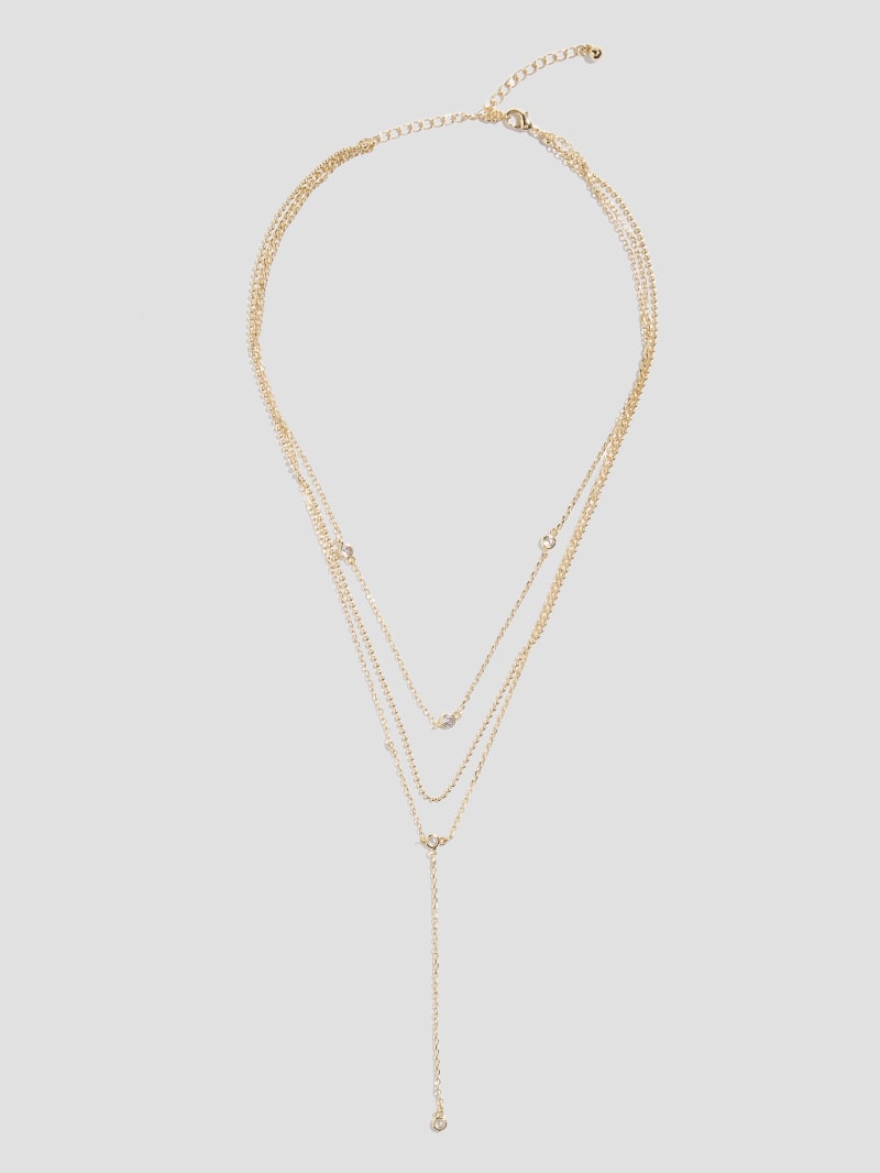 Layered y sale necklace