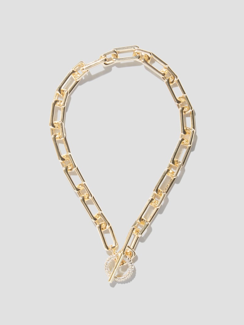Gold-Tone Chain Toggle Necklace