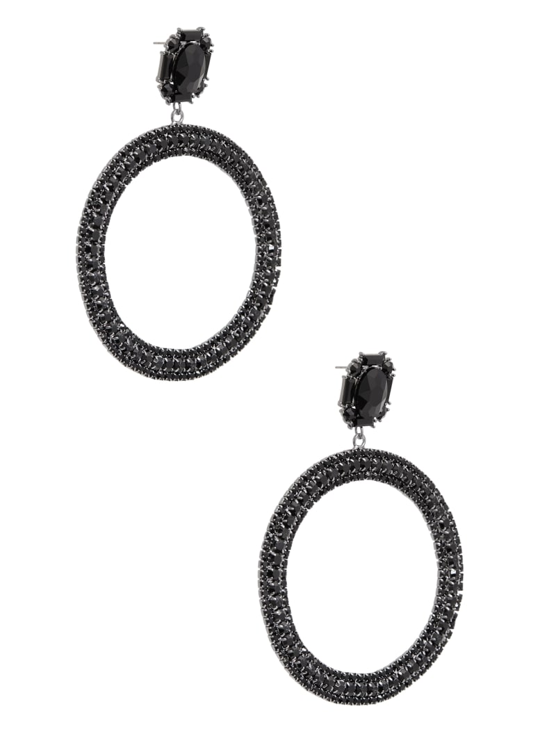 Black hoop earrings hotsell