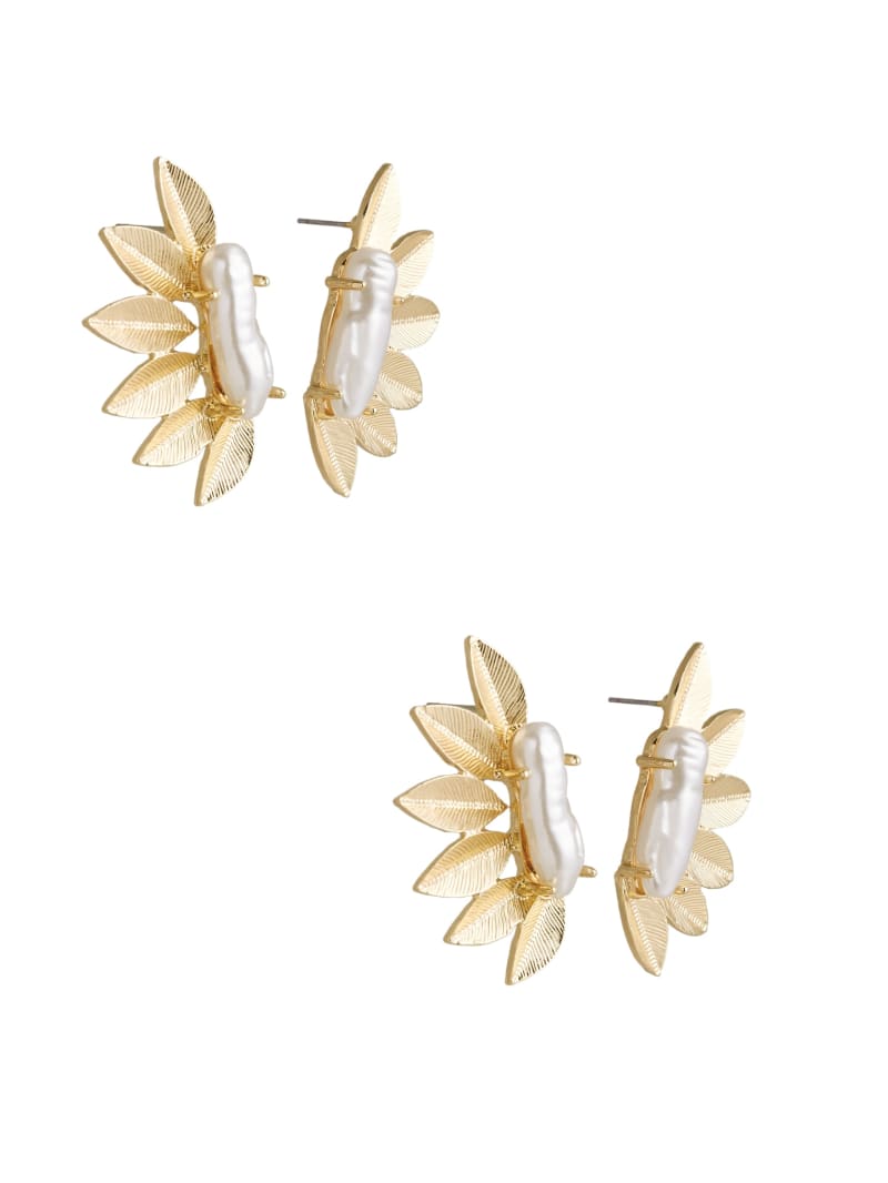 Delight Jewelry Silvertone Feather Spinner Silvertone Leaf French Earrings