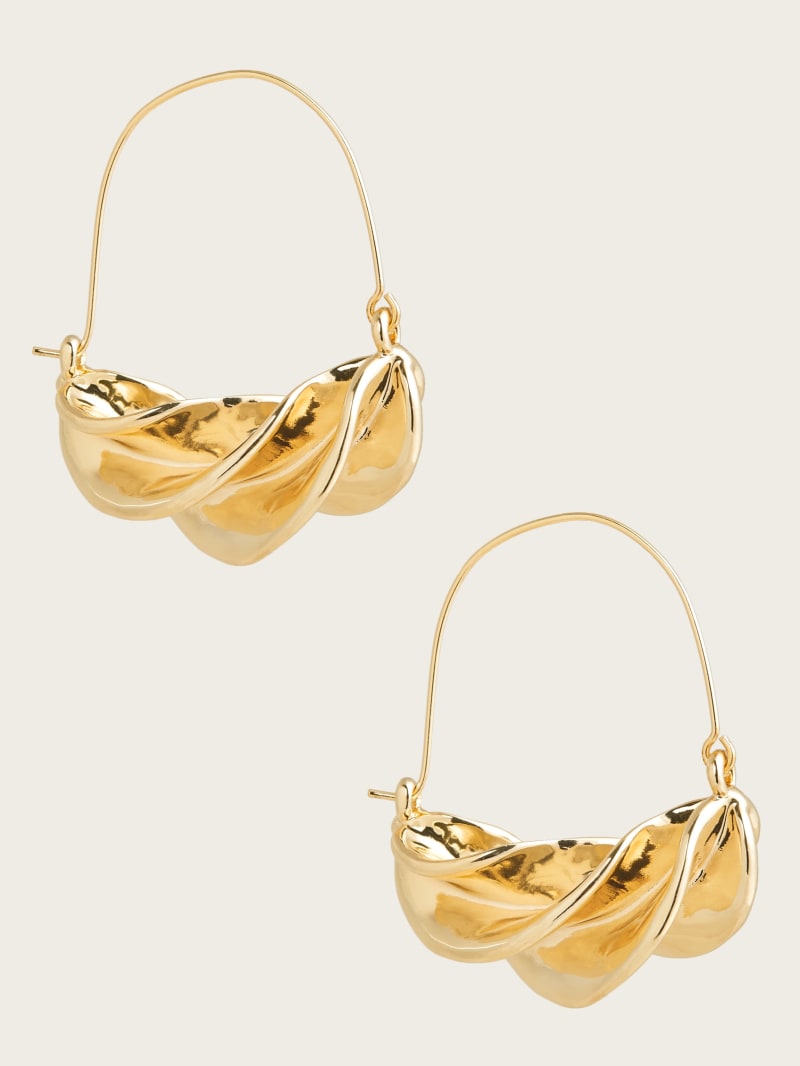 14K Gold-Plated Twist Hoop Earring