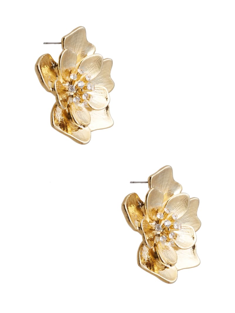 Gold tone stud earrings hotsell