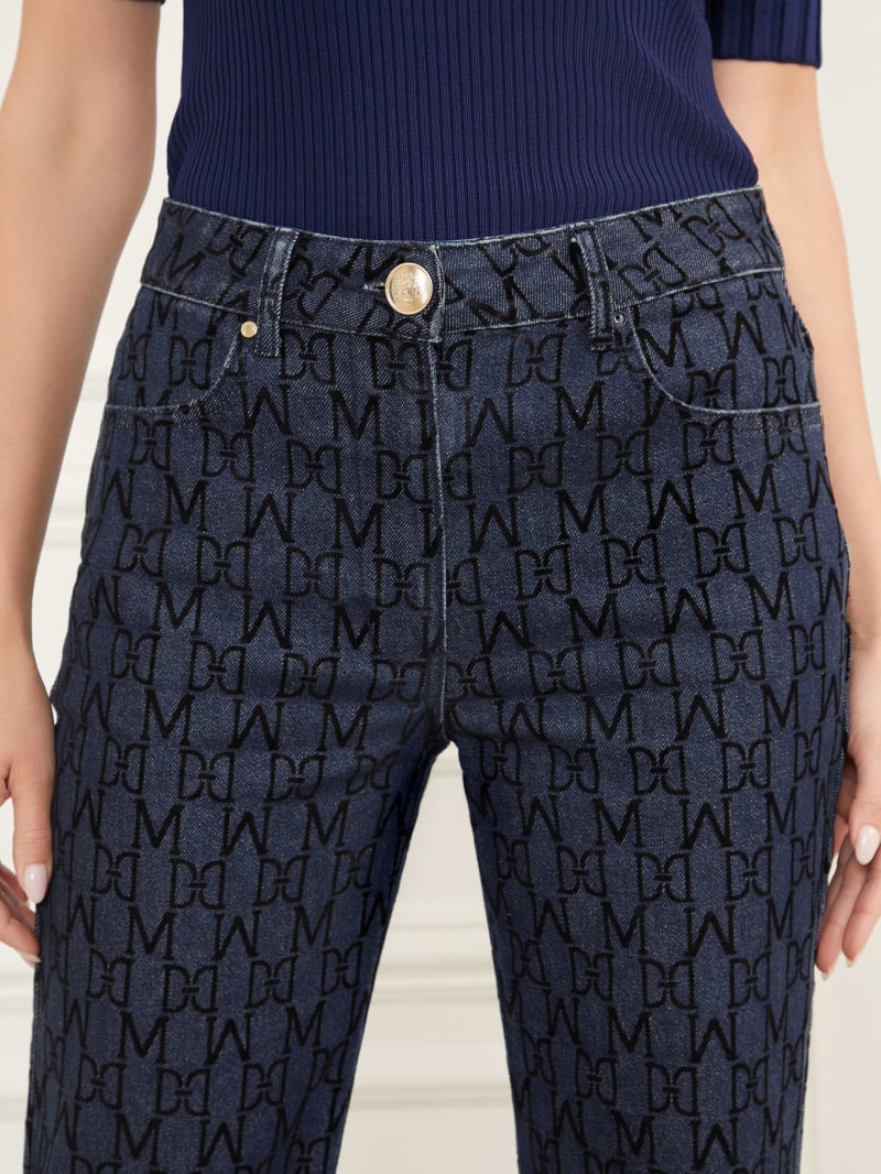 Bea Monogram Print Denim Pant | Marciano