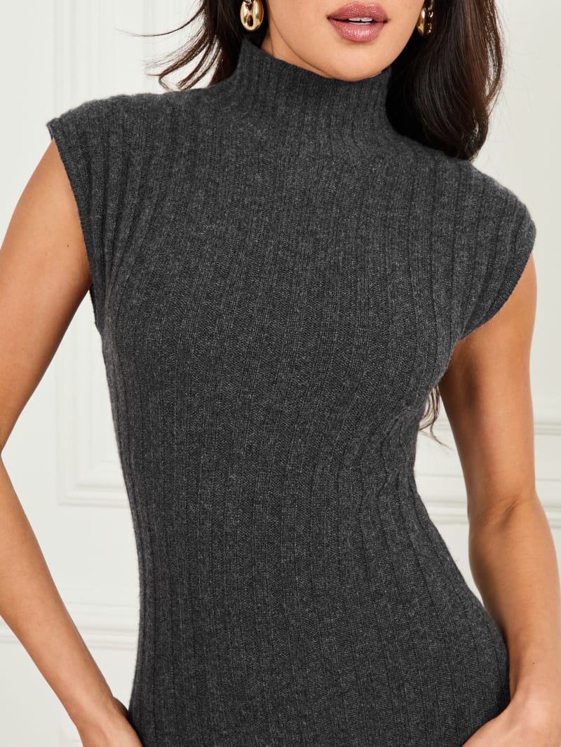 MARCIANO Michaela Cashmere Sweater Dress Gray 38