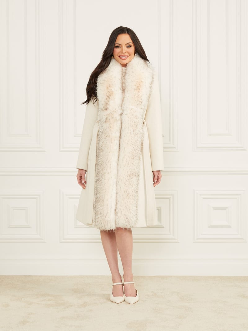 Valerie colorblocked wool sweater coat cheap