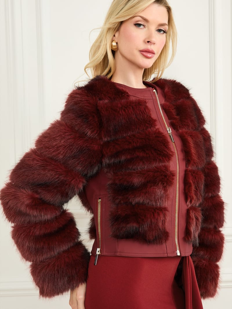 Arielle Cropped Faux-Fur Jacket | GUESS