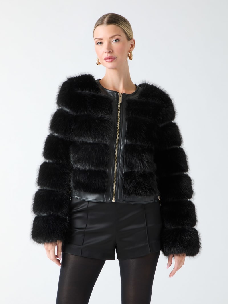 MARCIANO by GUESS® Arielle Cropped Faux-Fur Jacket