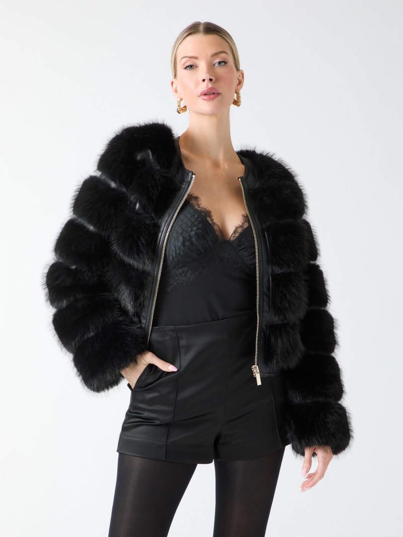 Arielle Cropped Faux-Fur Jacket