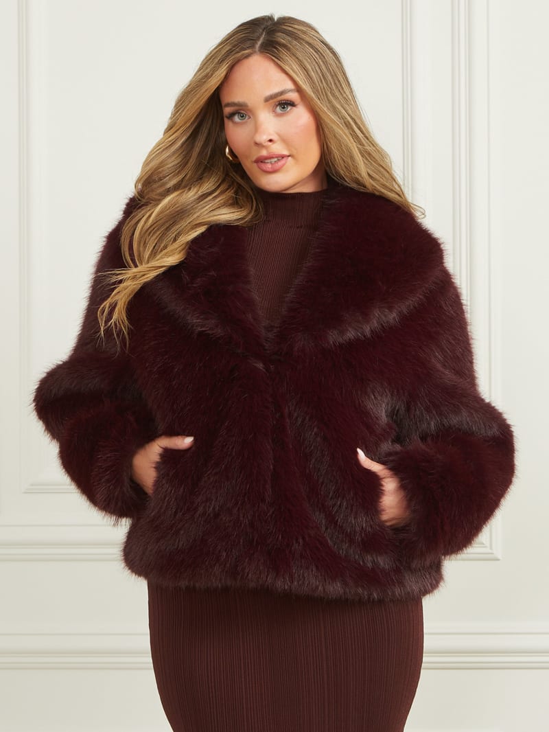 Purple fur vest clearance