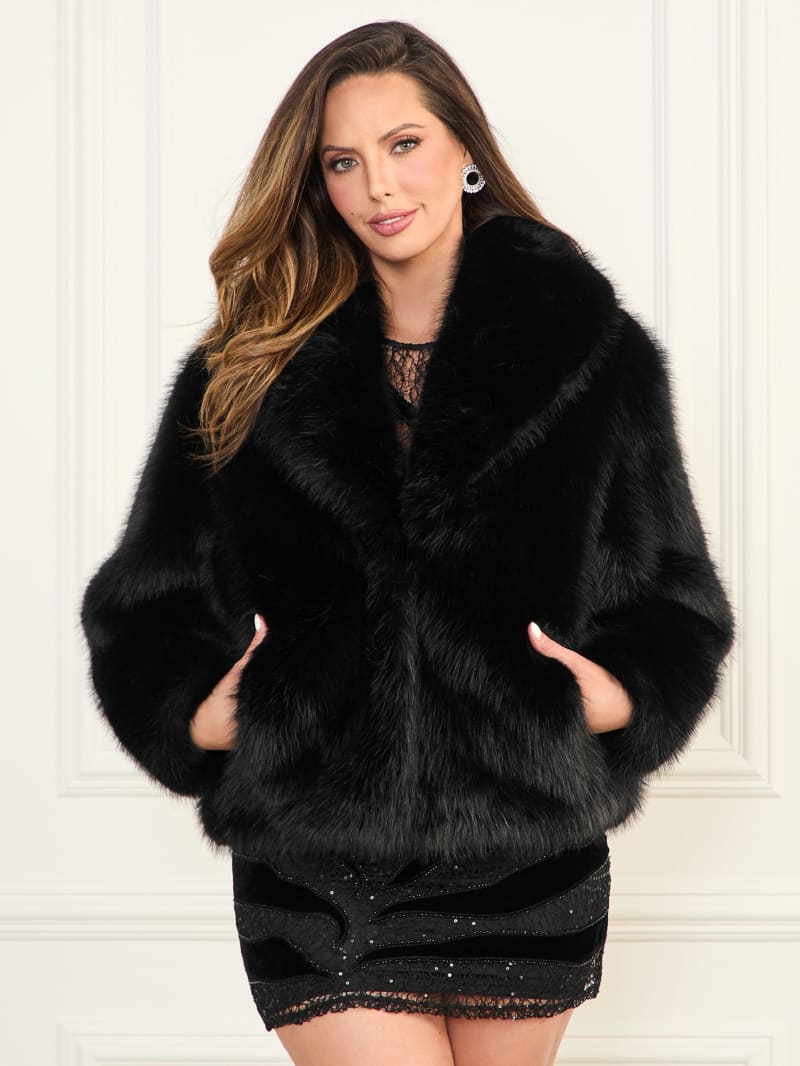 Audrey Faux Fur Coat GUESS
