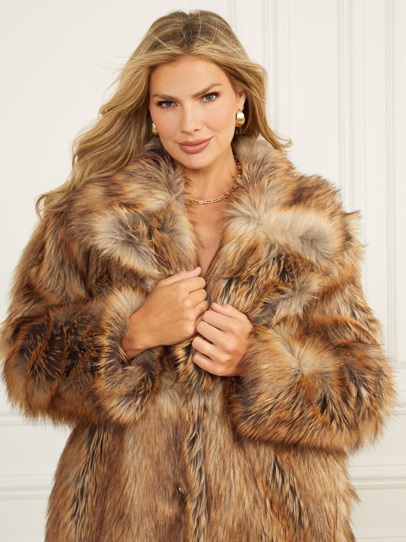 2024 お歳暮【公式】 - 人気ブランド Faux-Fur Long Stephanie Coat Marciano | ジャケット・アウター