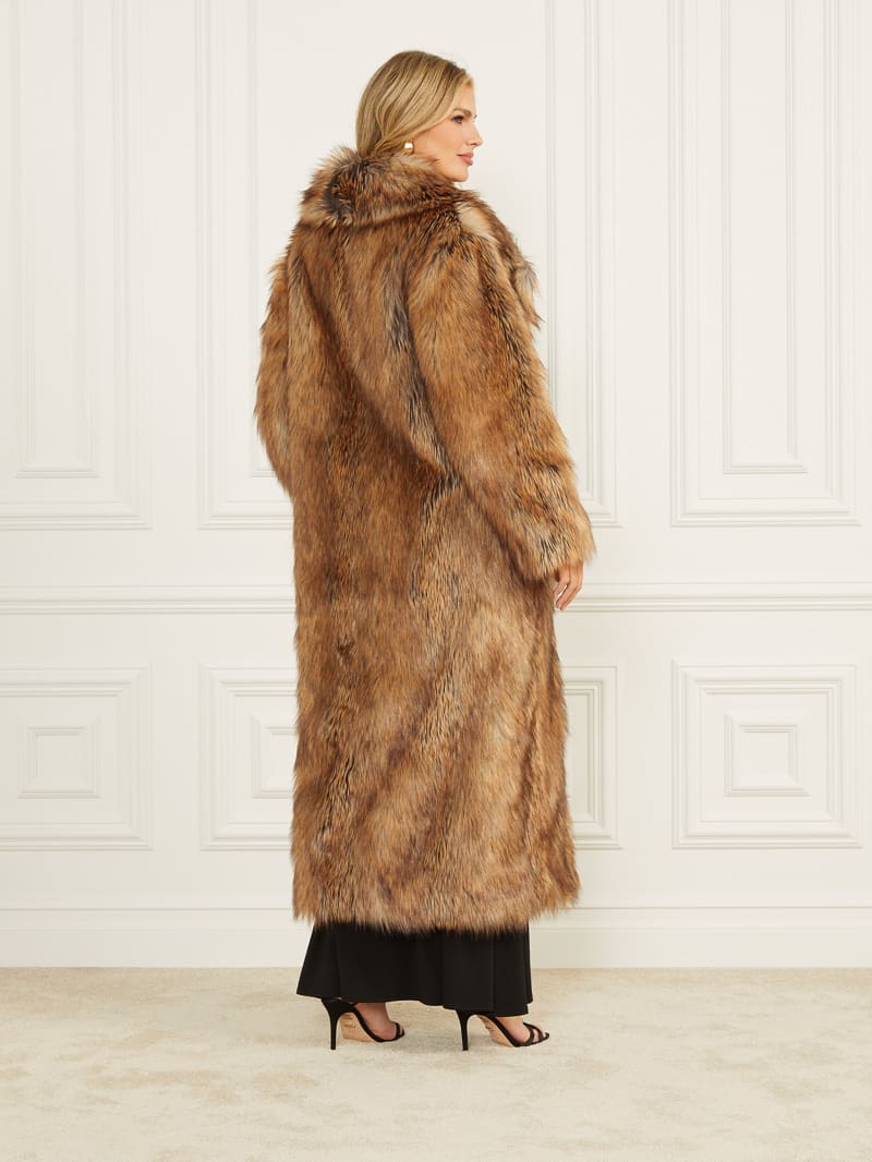 Stephanie Long Faux-Fur Coat