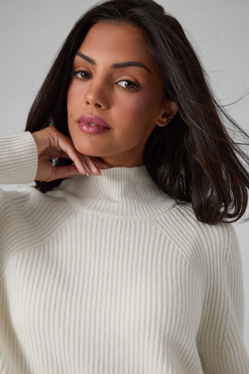 Denise Mock-Neck Ribbed Sweater - thumbnail 9