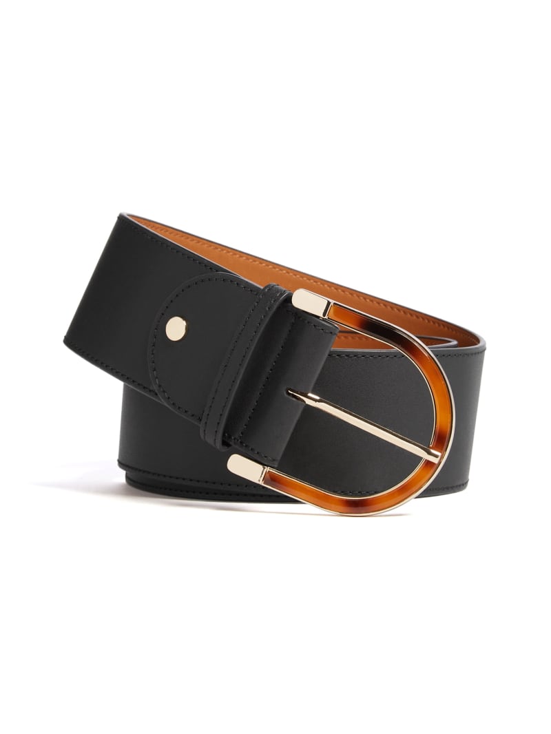 Tortoiseshell Buckle Leather Belt | Marciano Ca