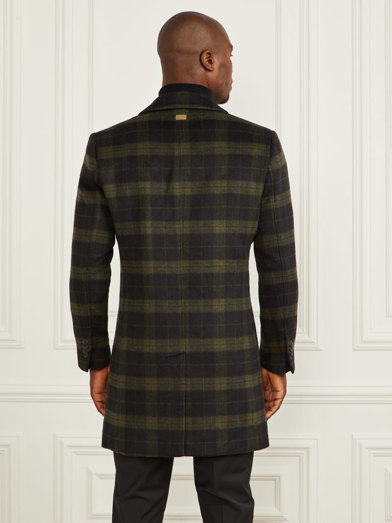 Single Breasted Plaid Coat | GUESS