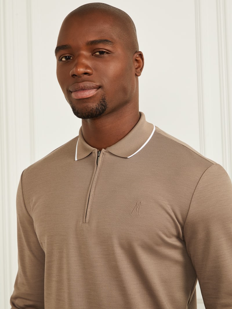 MARCIANO by GUESS® Long-Sleeve Zip Polo