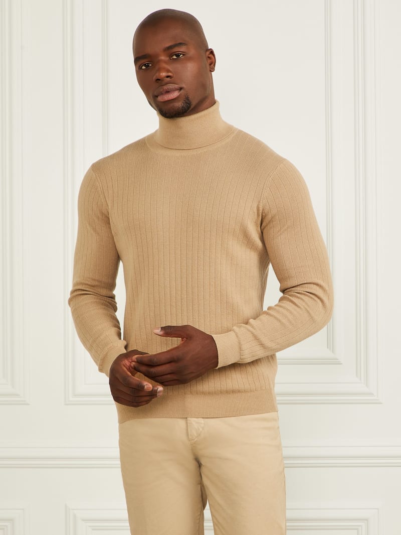 Cream ribbed sweater shop