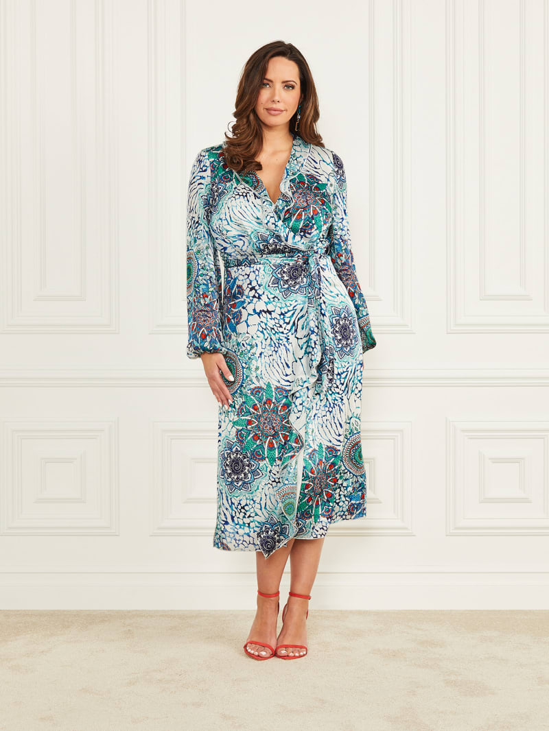 Mina Printed Wrap Dress