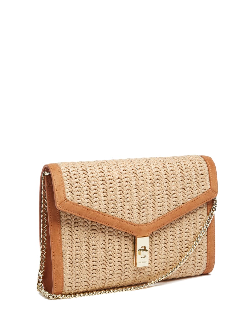 ★athe★ MERINGUE Silver l Chain Raffia Crossbody Bag S 801bff04-d56c-406e-b263-
