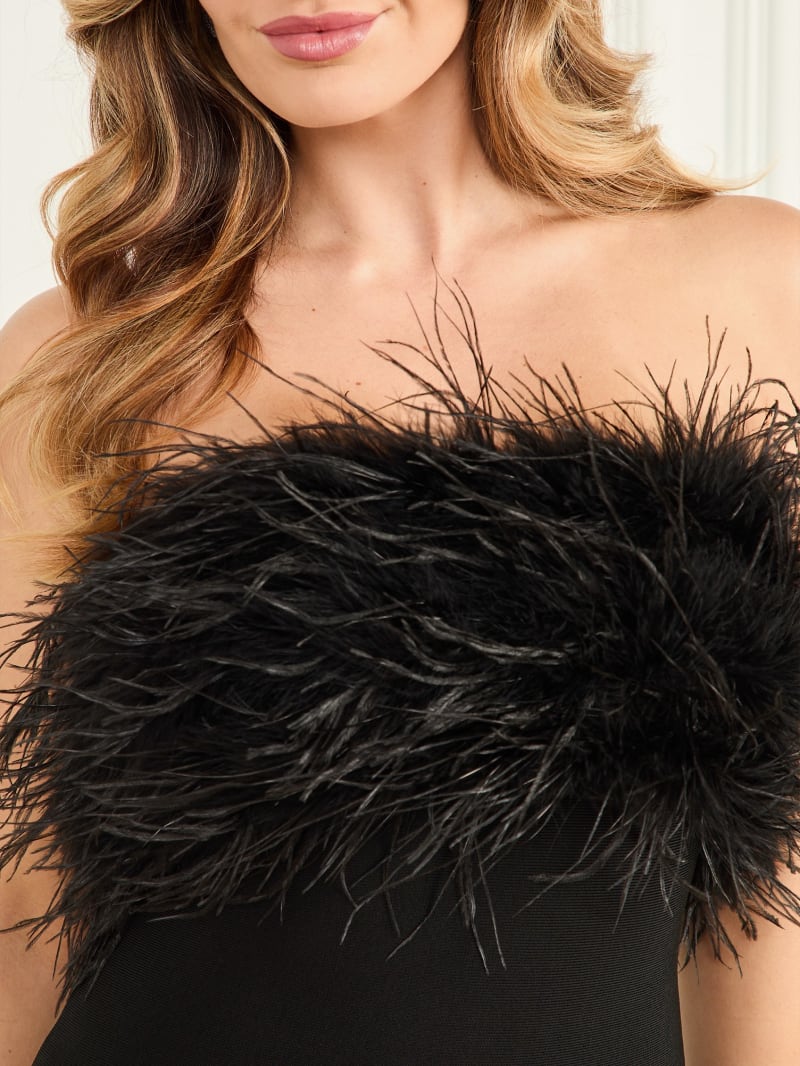 Evita Feather Bandage Dress | Marciano