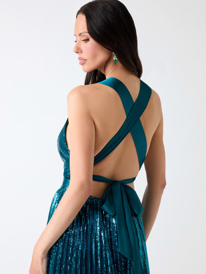 green emerald velvet dress Ginette Maxi Dress Forest Green